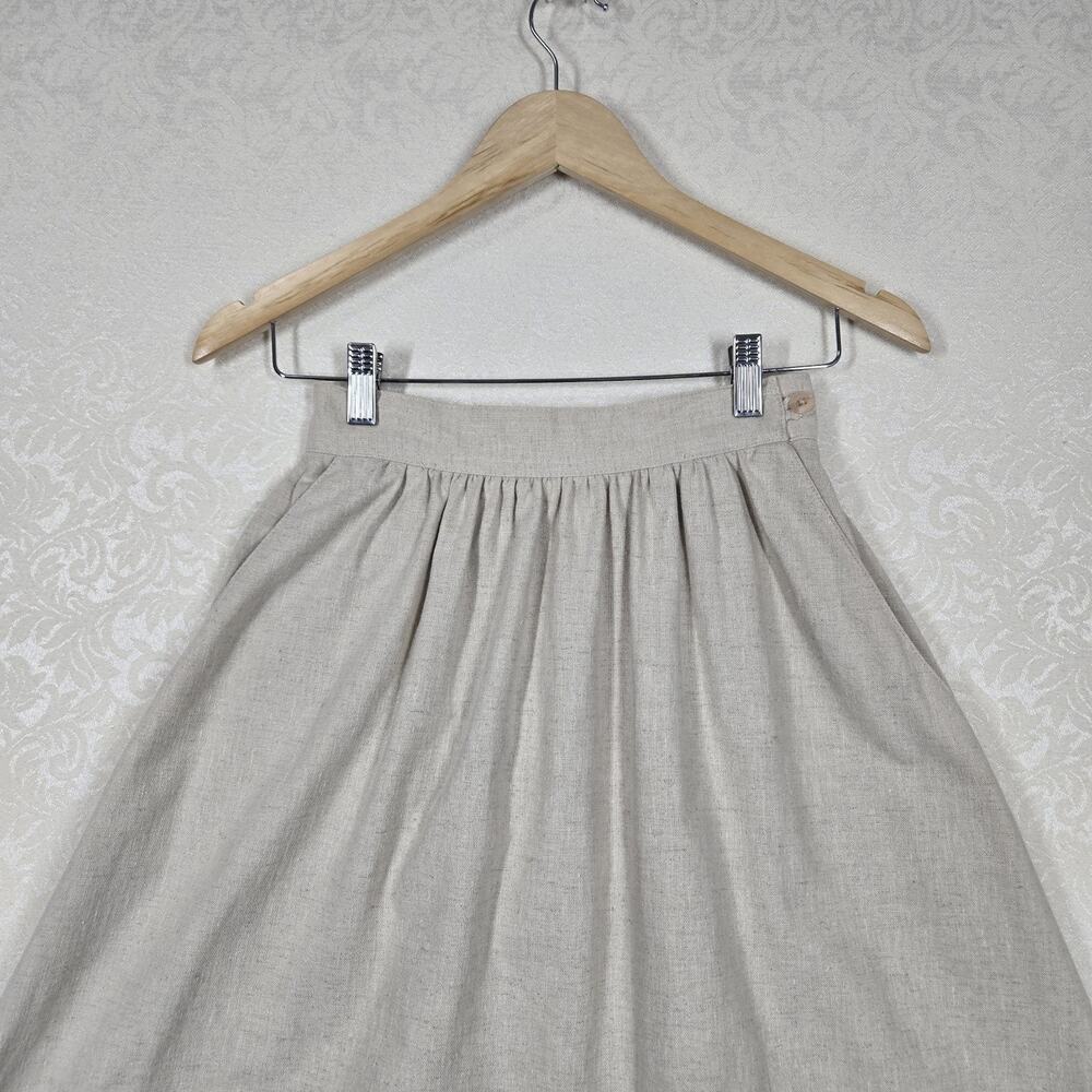 Vintage Cream Midi Skirt - Picture 2 of 13